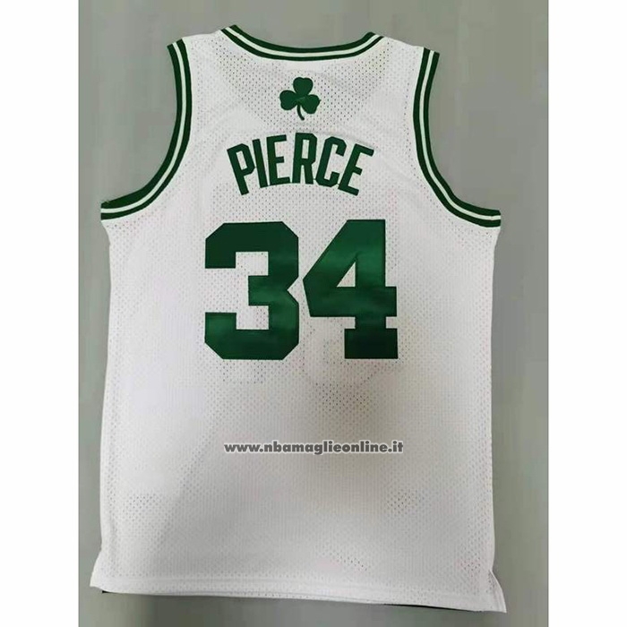Maglia Boston Celtics Paul Pierce #34 Mitchell & Ness 2007-08 Bianco
